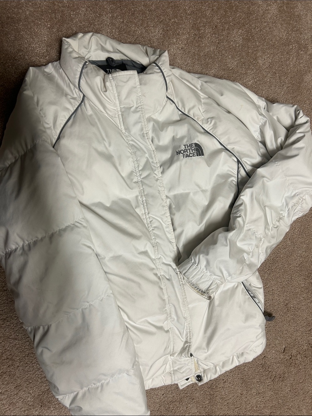 The North Face Women White Puffer Jacket